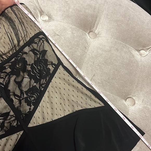 Loop 18 brand black camisole top with lace overlay, adjustable straps - Picture 12 of 12